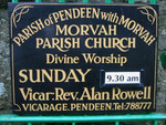 Morvah Parish Church Information Board on gate into churchyard.