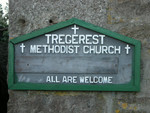 Tregerest Chapel name board