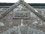 Tregerest Chapel showing the 1896 engraving above entrance.